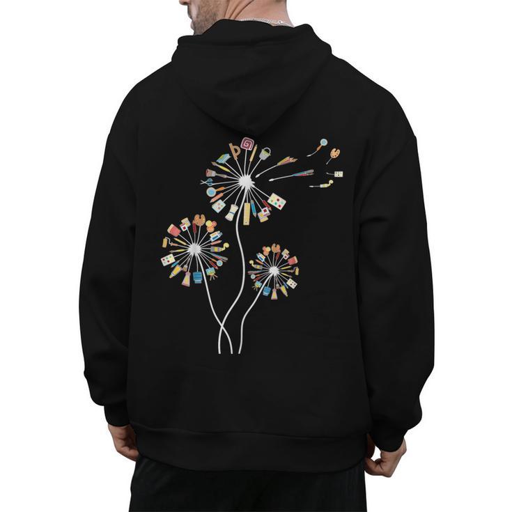 Dandelion Art Shirt For Artist Or Art Teacher Creative Art Men's Hoodie Back Print