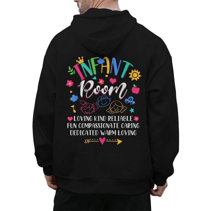 Daycare Provider Loving Kind Reliable Infant Room Teacher Men's Hoodie Back Print