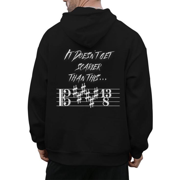 It Doesn't Get Scarier Halloween Music Teacher Costume For Men Women Men's Hoodie Back Print
