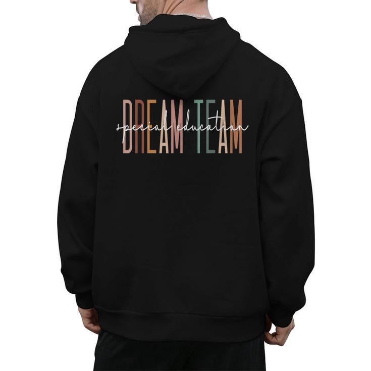Dream Team Special Education Squad Special Education Teacher Men's Hoodie Back Print