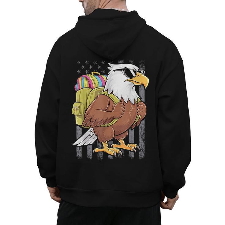 Eagle First Day Of School Teacher Back To School Eagle Men's Hoodie Back Print