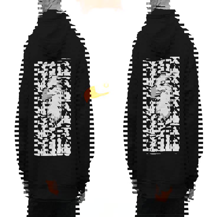 Eagles School Sports Fan Team Spirit Teacher Parent Student Men&#x27;s Hoodie Back Print