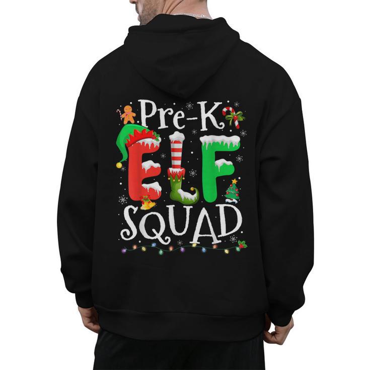 Elf Squad Pre-k Teacher Christmas Child Xmas Men's Hoodie Back Print