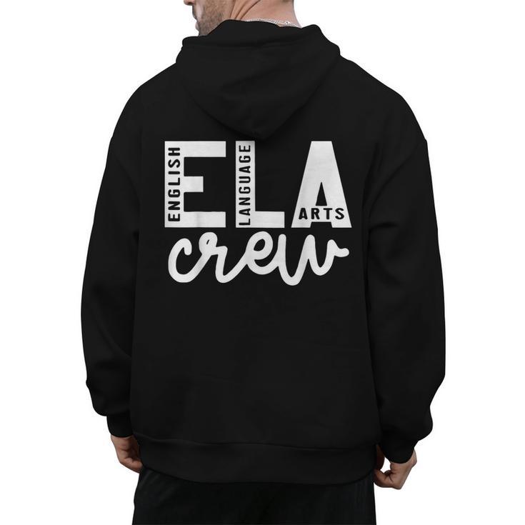 English Language Art Teacher Crew ELA Squad English Teacher Men's Hoodie Back Print