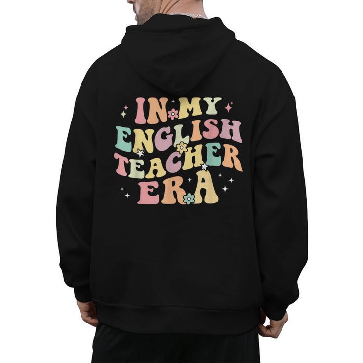 In My English Teacher Era Retro Back To School Literature Men Women Men's Hoodie Back Print