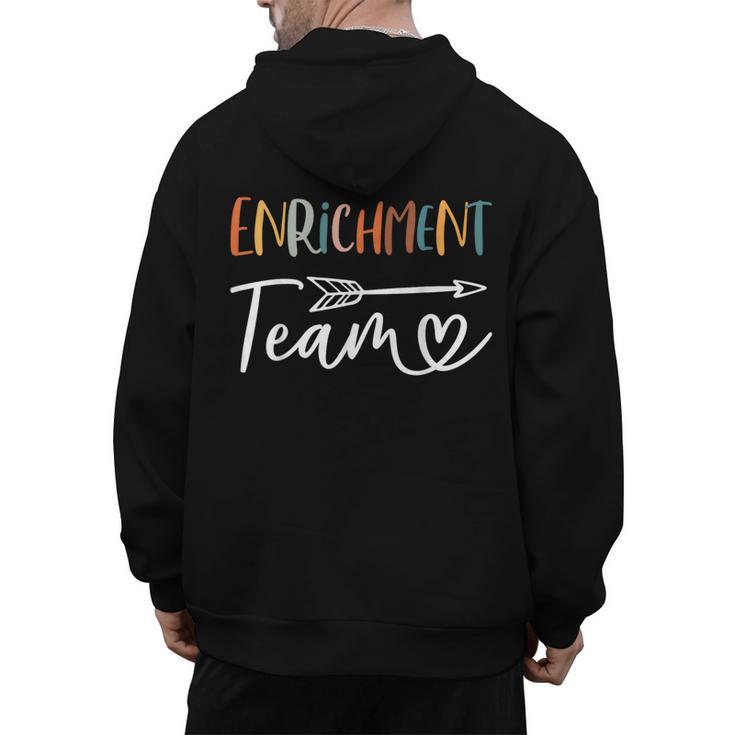 Enrichment Team Enrichment Coordinator Teacher Squad Men's Hoodie Back Print