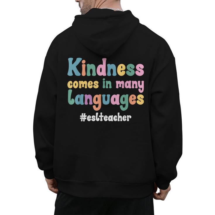 ESL Teacher English As A Second Language Teacher Men's Hoodie Back Print