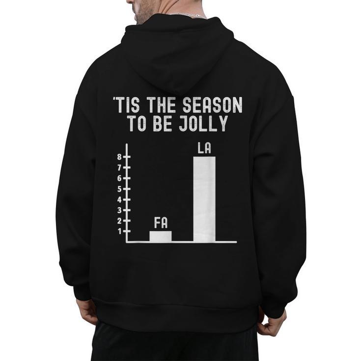 Fa La 8 Math Pun Math Teacher Christmas Men's Hoodie Back Print