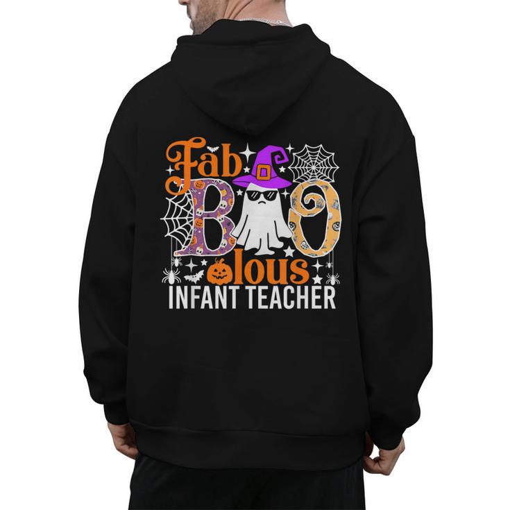 Fab Boo Lous Infant Teacher Halloween Costume Men's Hoodie Back Print