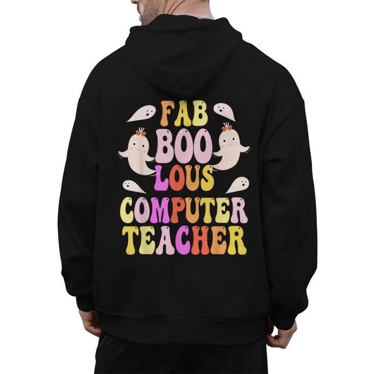 Faboolous COMPUTER TEACHER Costume This Is My Spooky Mom Dad Men's Hoodie Back Print