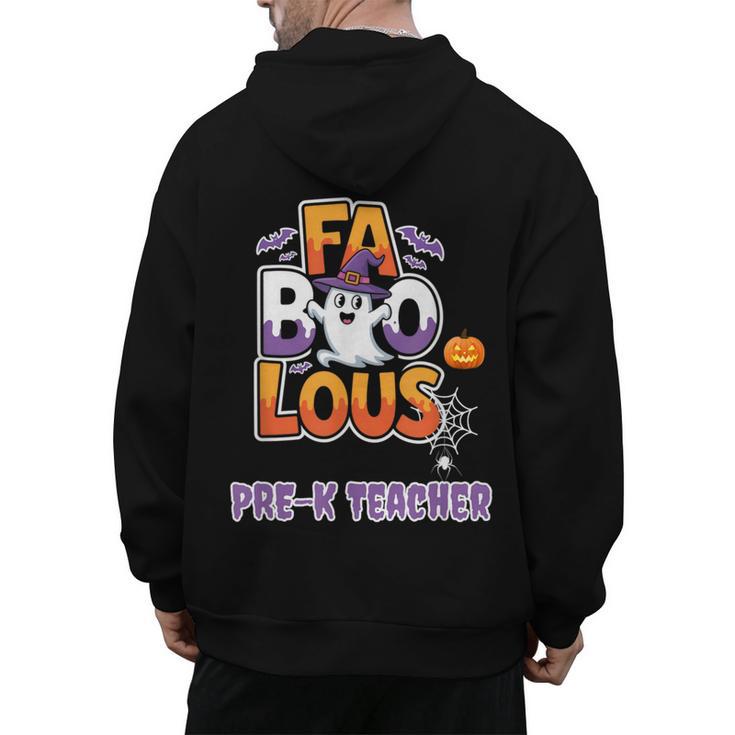 Fabulous Pre-K Teacher Halloween Costume Classroom Outfit Men's Hoodie Back Print