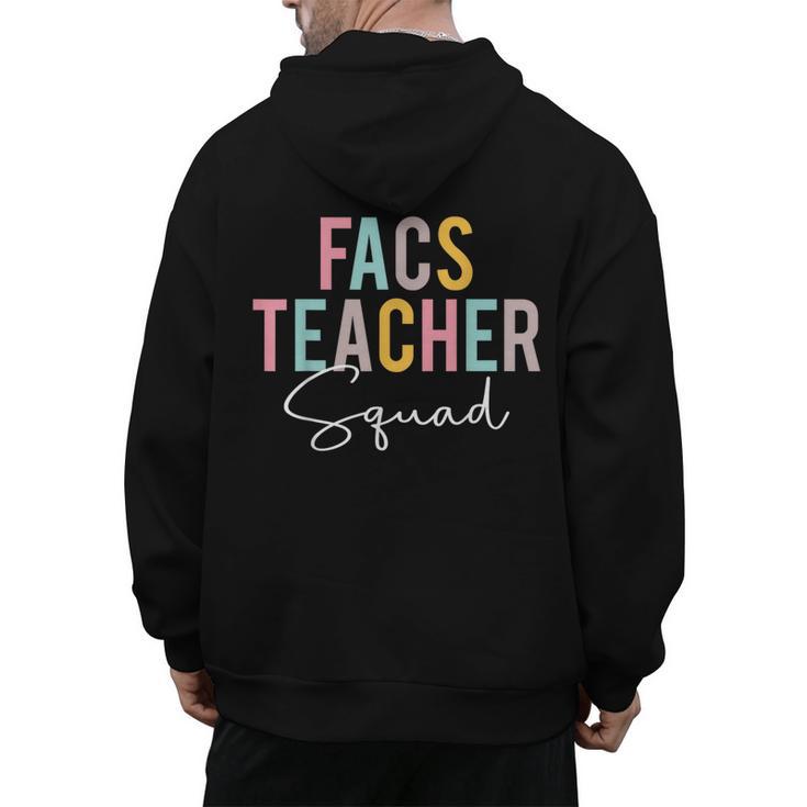FACS Teacher Squad Colorful Appreciation Day Back To School Men Women Girls Kids Men's Hoodie Back Print