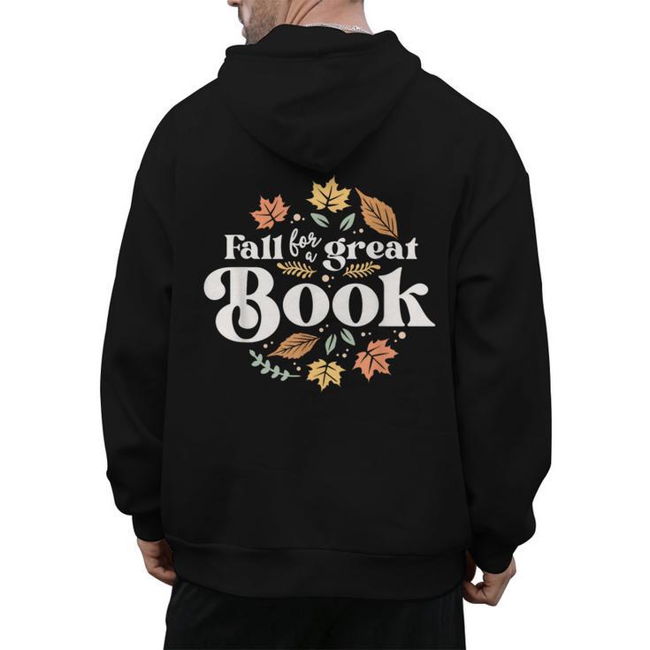 Fall For A Great Book Reading Librarian Autumn Teacher Men's Hoodie Back Print