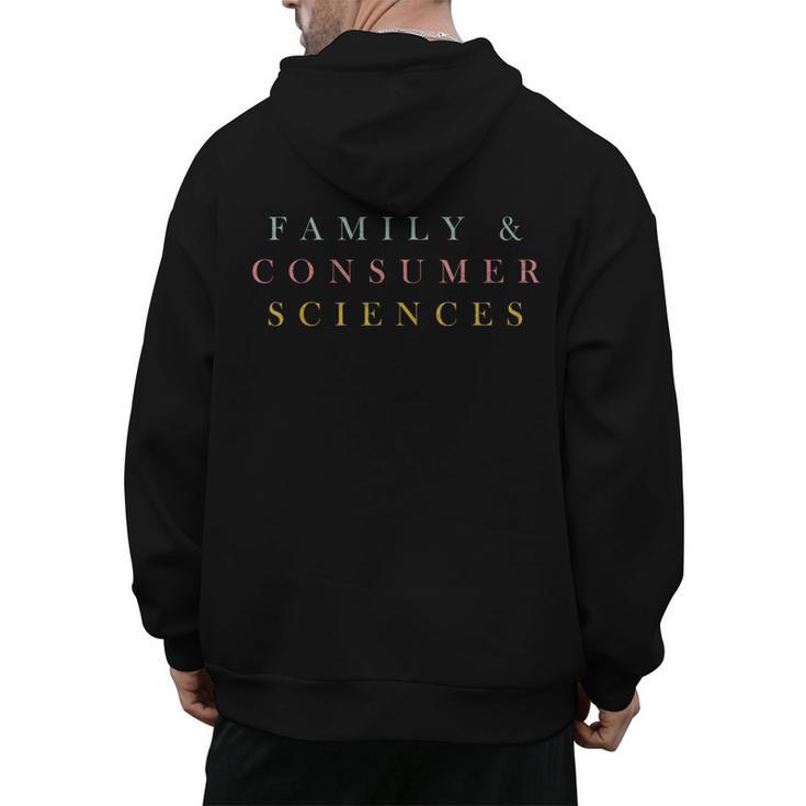FCS Teacher Family And Consumer Sciences Minimalist Teacher Men's Hoodie Back Print