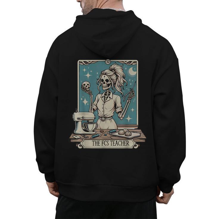 FCS Teacher Skeleton Halloween Family And Consumer Science Men's Hoodie Back Print
