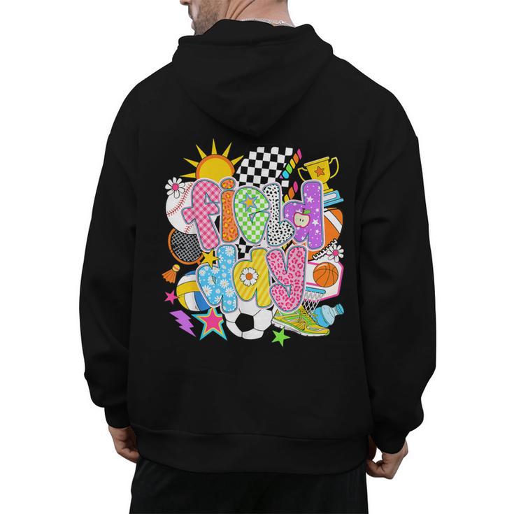 Field Day Fun Day Let The Games Begin Field Trip Teacher Kid Men's Hoodie Back Print