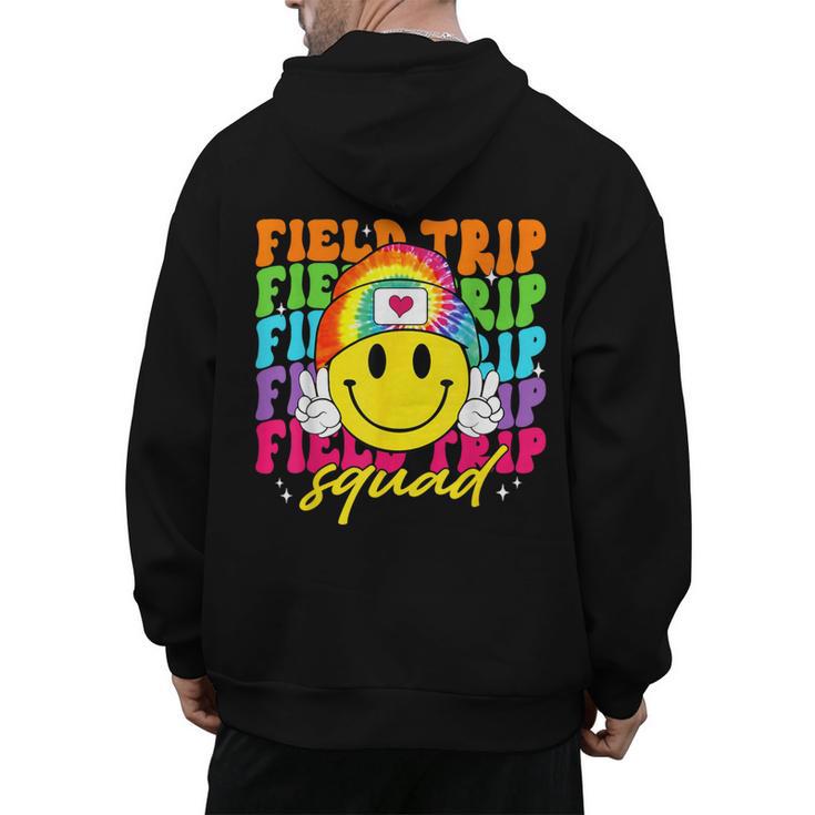 Field Trip Squad Groovy Field Day Smile Face Teacher Tie Dye Men's Hoodie Back Print, Groovy Teacher Gifts, trending gift Field Trip Squad Groovy Field Day Smile Face Teacher Tie Dye Men's Hoodie Back Print, Groovy Teacher Gifts, trending gift