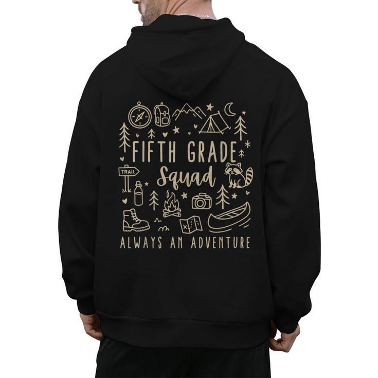 Fifth Grade Squad Adventure Camping 5th Grade Teacher Kids Men's Hoodie Back Print