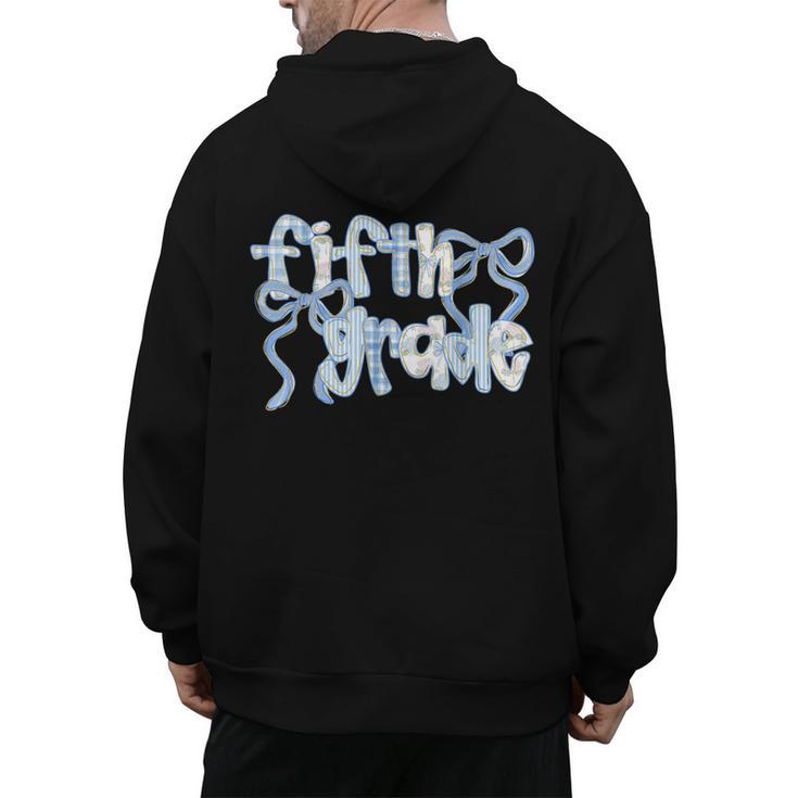 Fifth Grade Team Coquette Bow 5th Grade Teacher Girl Kid Men's Hoodie Back Print
