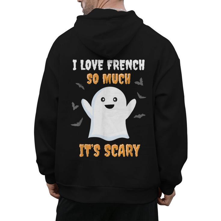 French Teacher Halloween French Class School Men's Hoodie Back Print
