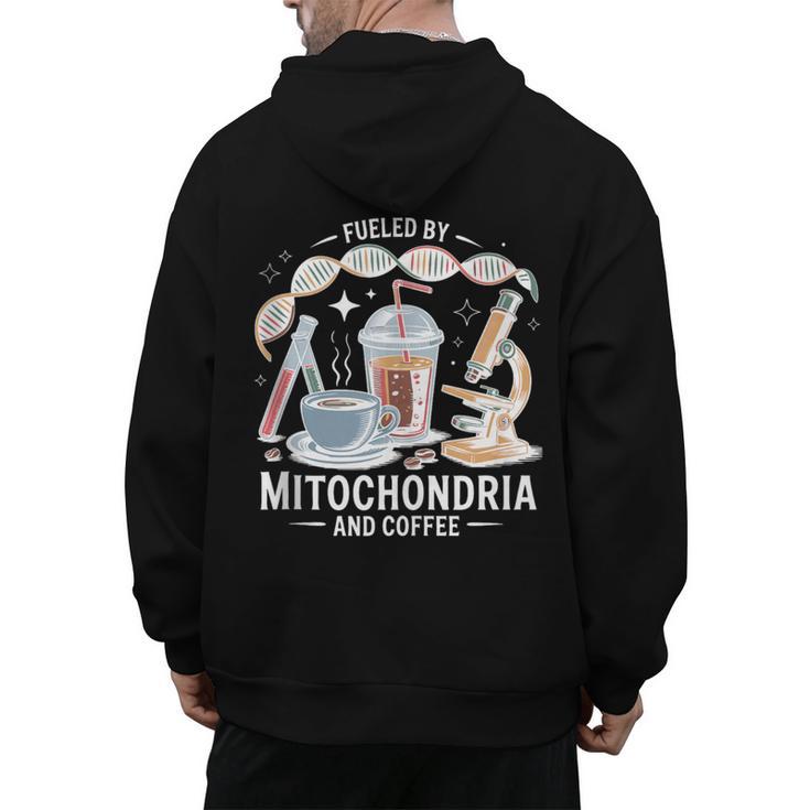 Fueled By Mitochondria Coffee Science Teacher Student Men's Hoodie Back Print