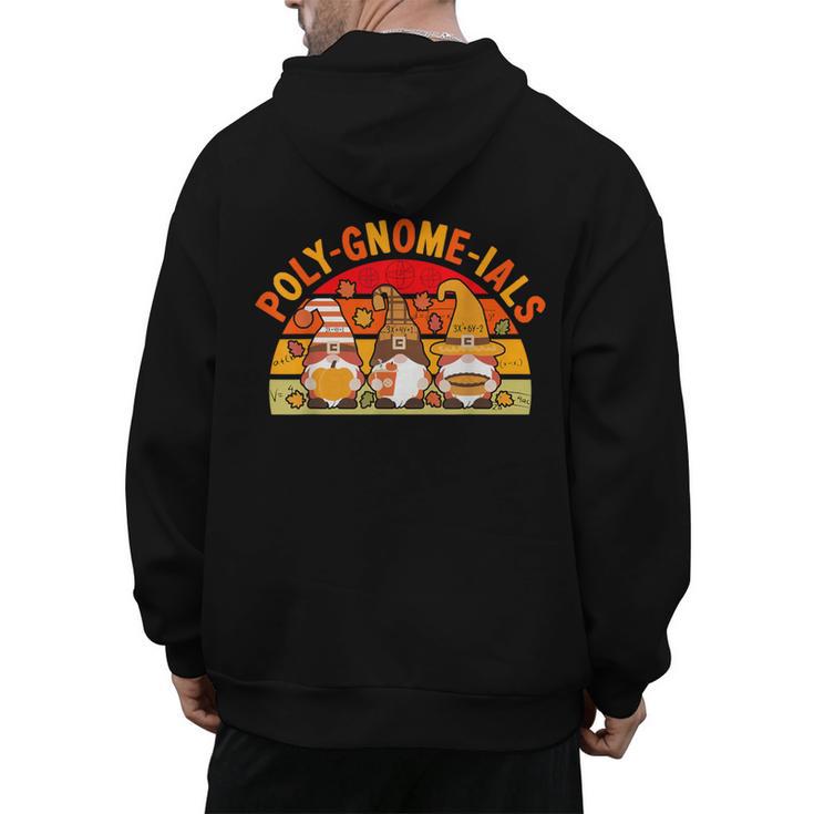 Fun Polynomial Calculus Algebra Poly-Gnome-Ials Math Teacher Men's Hoodie Back Print
