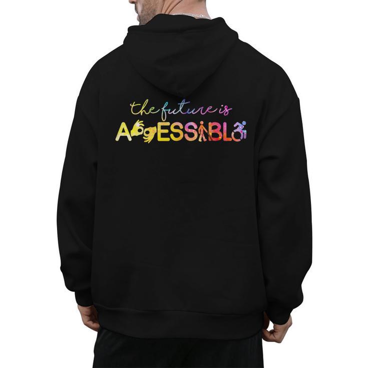 The Future Is Accessible Special Education Teacher Men's Hoodie Back Print