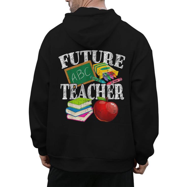 Future Teacher With Canyon And Book Teacher Men Women Girls Kids Men's Hoodie Back Print