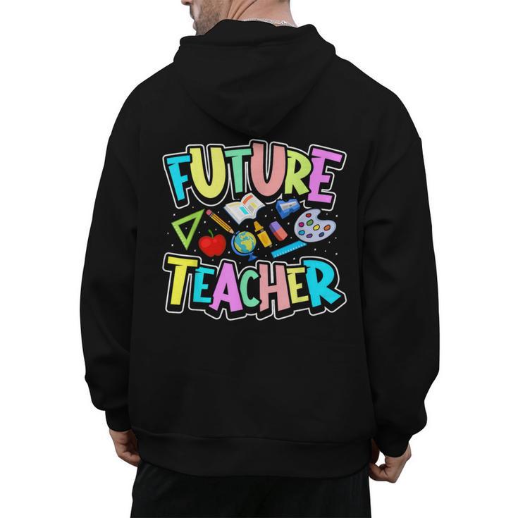Future Teacher Kid's Career Men's Hoodie Back Print
