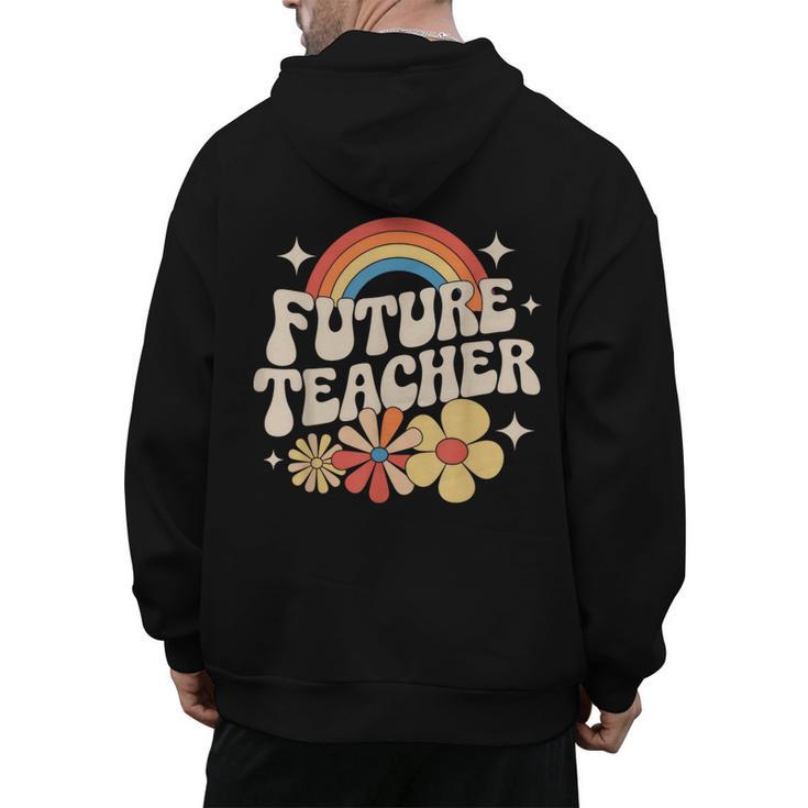 Future Teacher Kids Youth Girls Rainbow Pre-k Kindergarten Men's Hoodie Back Print