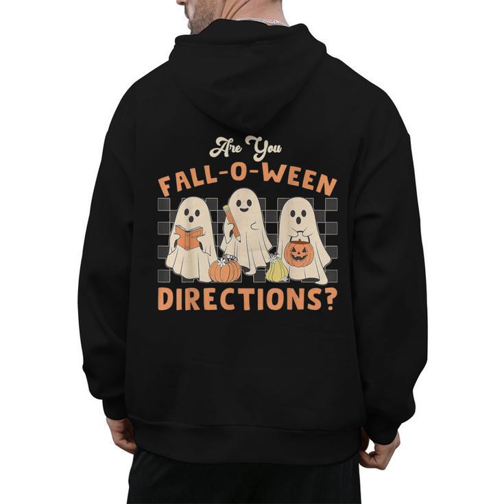 Ghost Are You Fall-O-Ween Directions Teacher Halloween Men's Hoodie Back Print