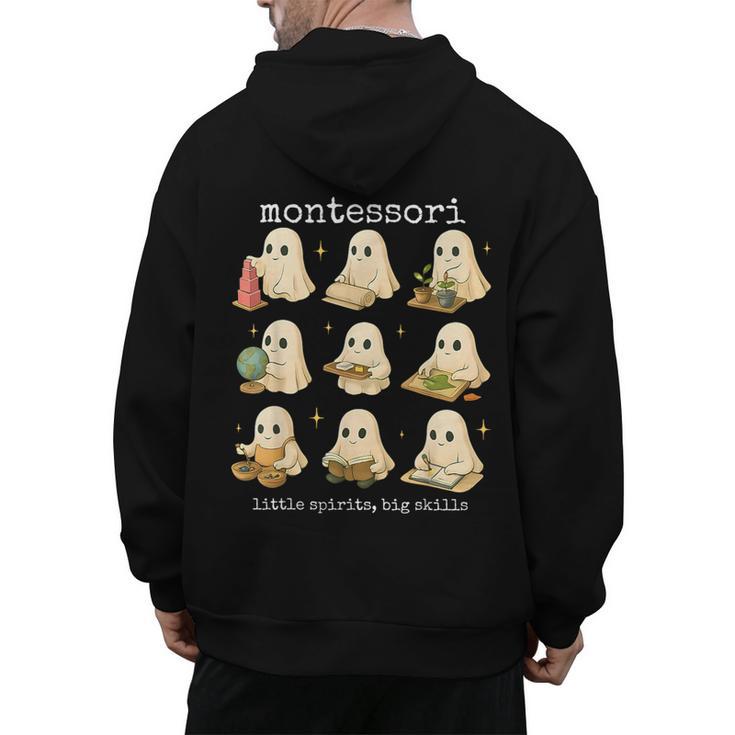 Ghosts Halloween Montessori Teacher Educator Costume Men's Hoodie Back Print