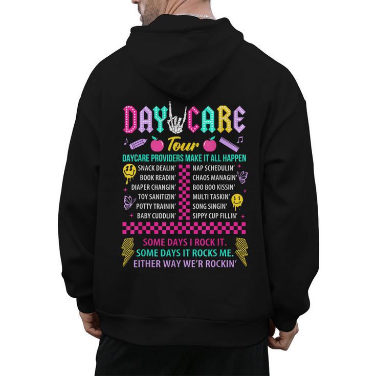 Groovy Day Care Some Days I Rock It Day Care Teacher Life Men's Hoodie Back Print