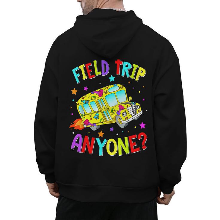 Groovy Field Trip Anyone Happy Field Day For Teachers Kids Men's Hoodie Back Print