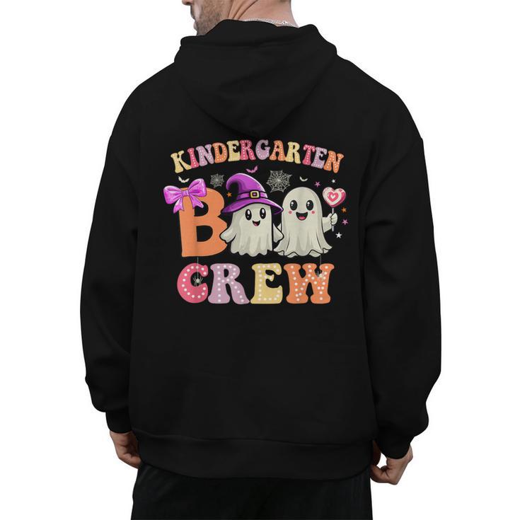 Groovy Kindergarten Boo Crew Kinder Halloween Teacher Kids Men's Hoodie Back Print