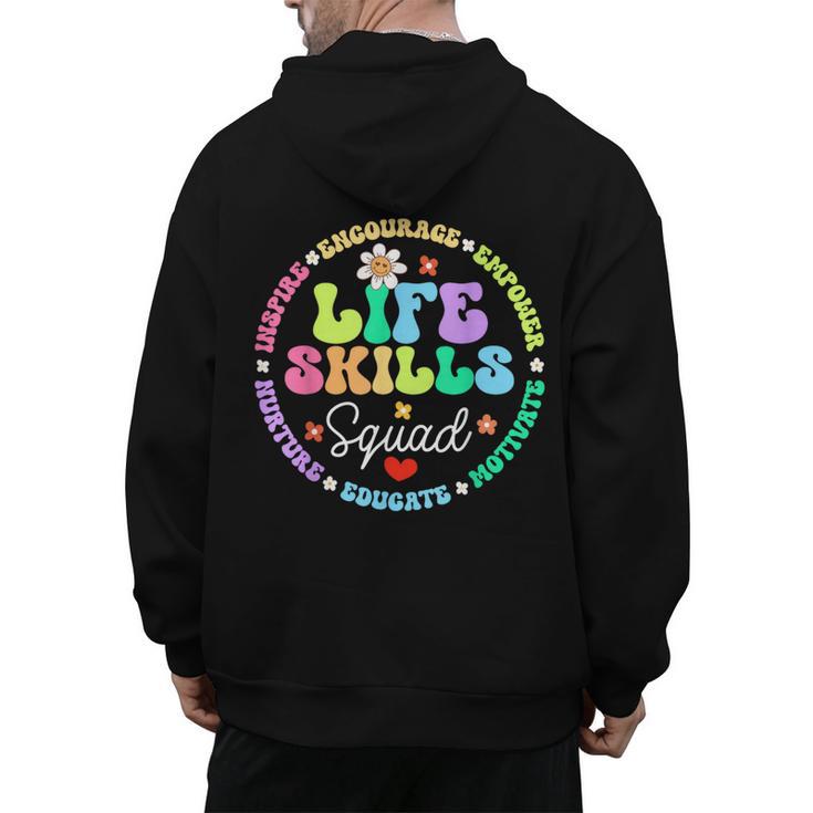 Groovy Life Skills Squad Teacher Special Ed SPED Team Crew Men's Hoodie Back Print