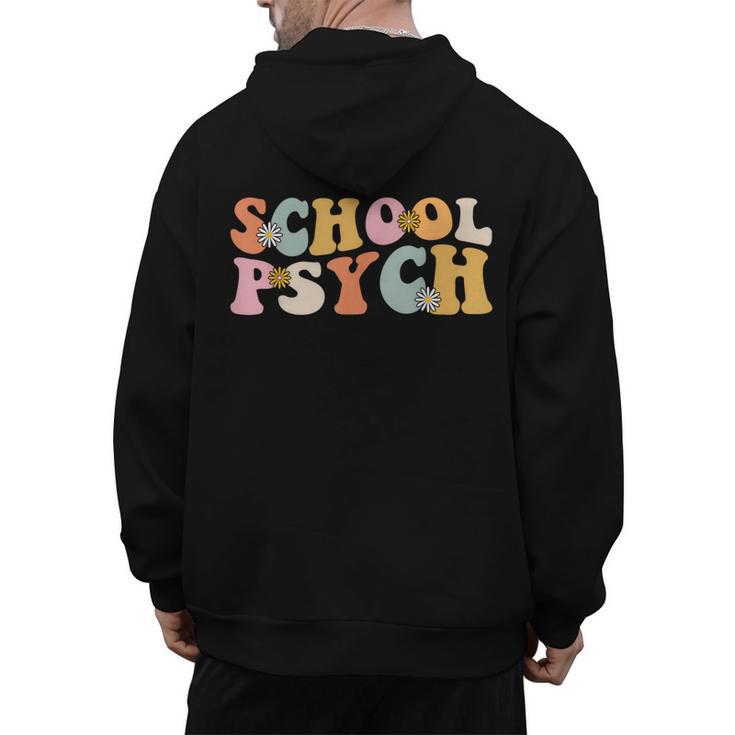 Groovy Retro School Psych Teacher School Psychologist For Men Women Girls Kids Men's Hoodie Back Print