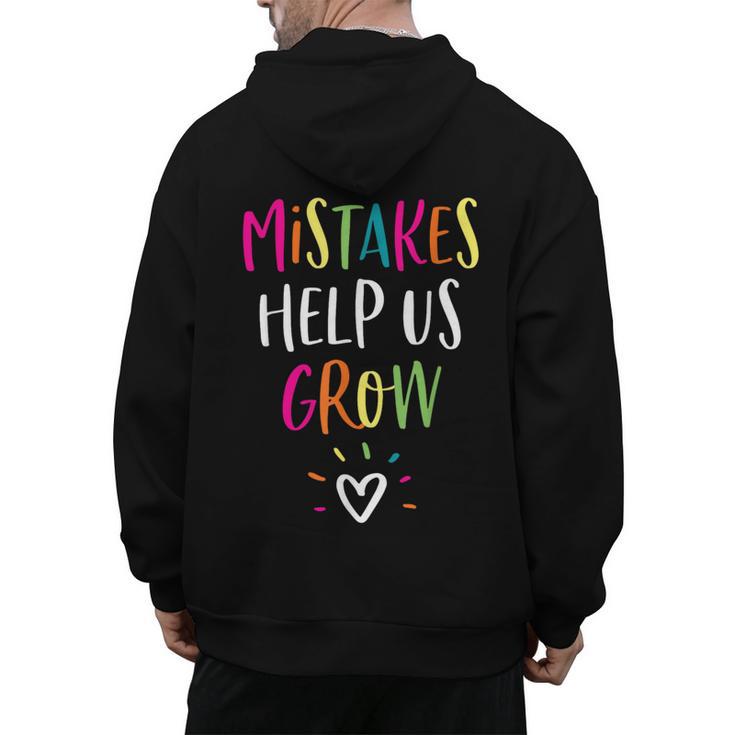 Growth Mindset Positive Back To School Teacher Student Men's Hoodie Back Print