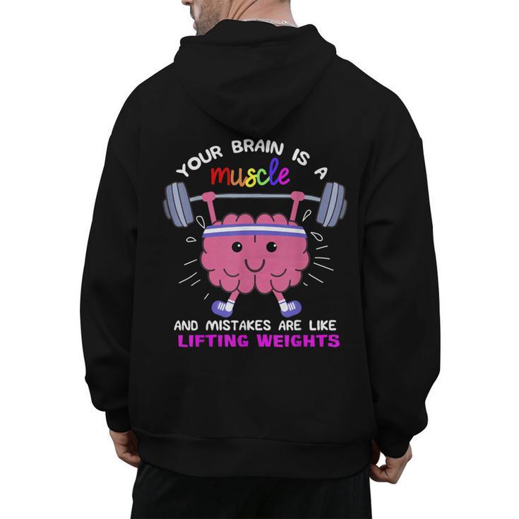 Growth Mindset Teacher Shirt Inspirational Shirts Men's Hoodie Back Print