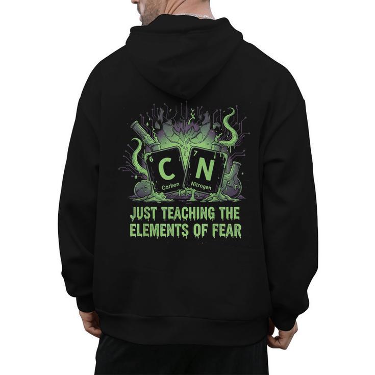 Halloween 67 Meme Science Chemistry Teacher Periodic Table Men's Hoodie Back Print
