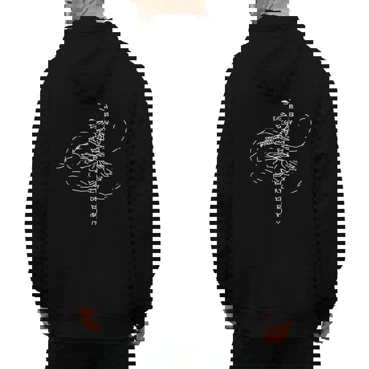 Halloween Ballet Mummy Ballerina Spooky Dance Teacher Women Men&#x27;s Hoodie Back Print