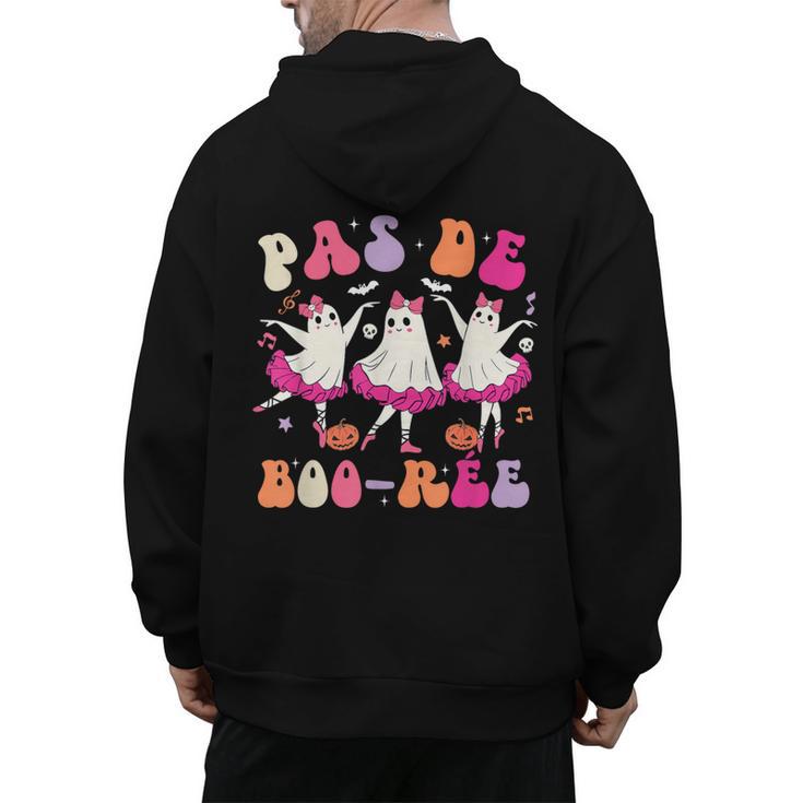 Halloween Dance Teacher Pas De Boo-Ree Ghost Ballet Dancer Men's Hoodie Back Print