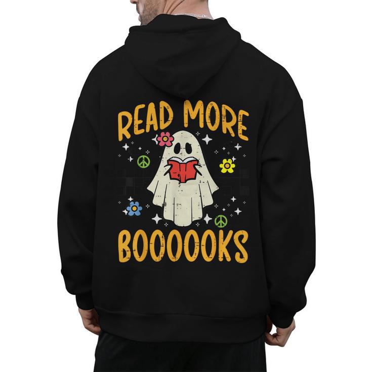 Halloween Read More Books Retro Costume Teacher Women Girls Men's Hoodie Back Print
