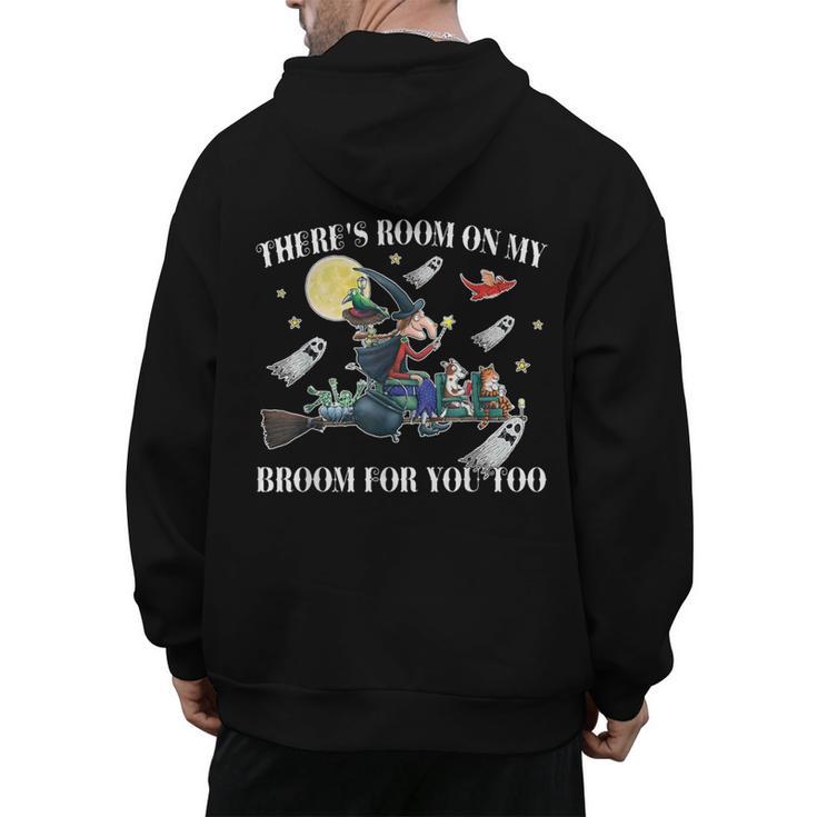 Halloween There's Room On My Broom For You Too Teacher Men's Hoodie Back Print