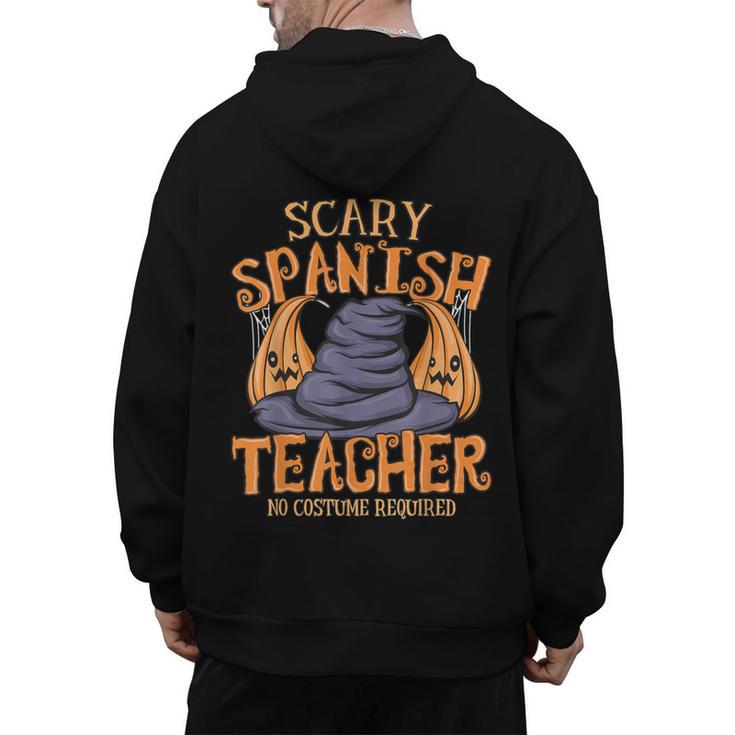Halloween Scary Spanish Teacher No Costume Required For Men Women Men's Hoodie Back Print