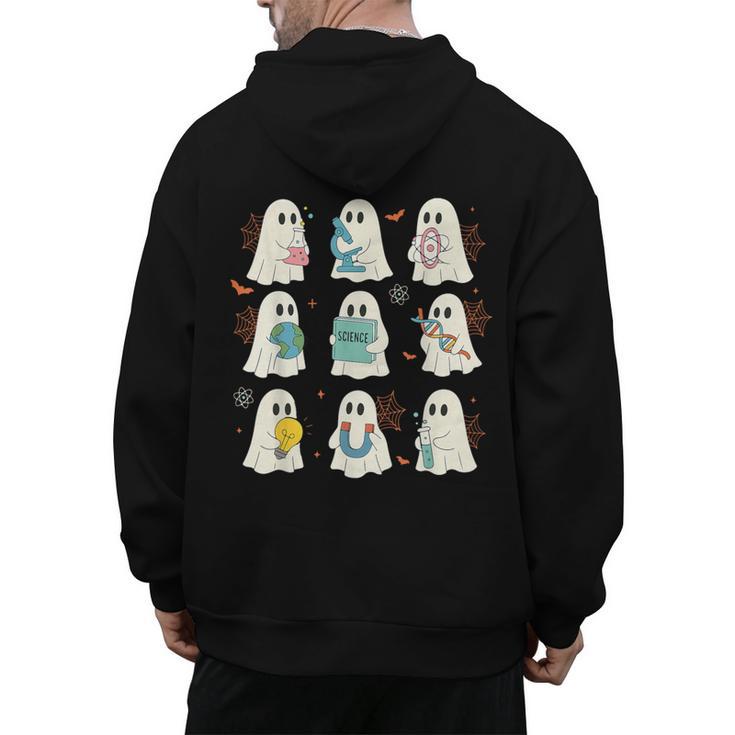 Halloween Science Teacher Student Ghost Laboratory Men Women Men's Hoodie Back Print