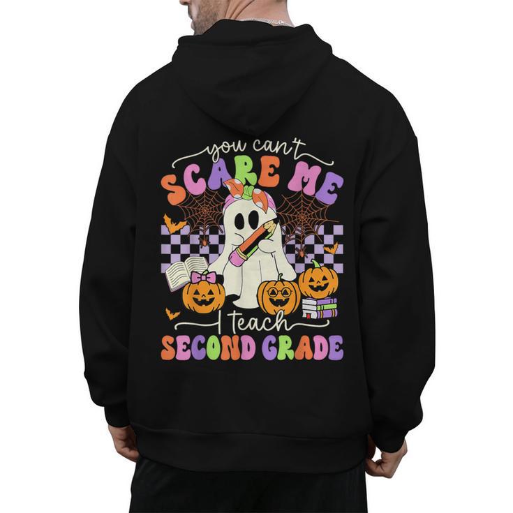 Halloween Teacher You Can't Scare Me I Teach Second Grade Men's Hoodie Back Print