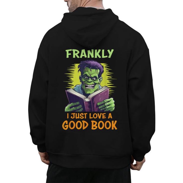 Halloween Teacher Librarian Frankenstein Reading Books Men's Hoodie Back Print, trending gift Halloween Teacher Librarian Frankenstein Reading Books Men's Hoodie Back Print, trending gift