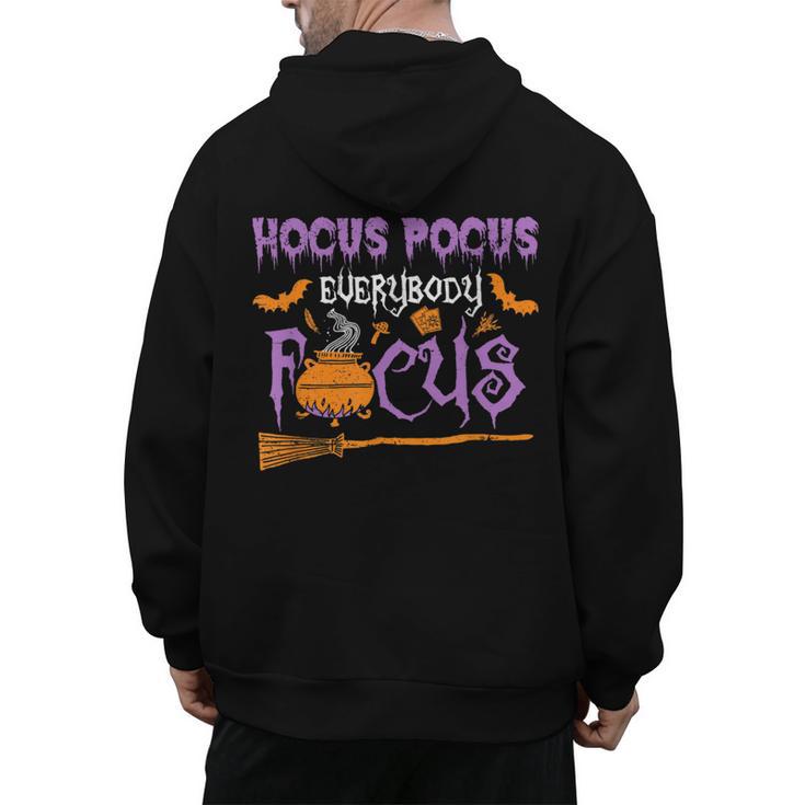 Halloween Teacher Or Student Hocus Pocus Everybody Focus For Men Women Kids Men's Hoodie Back Print