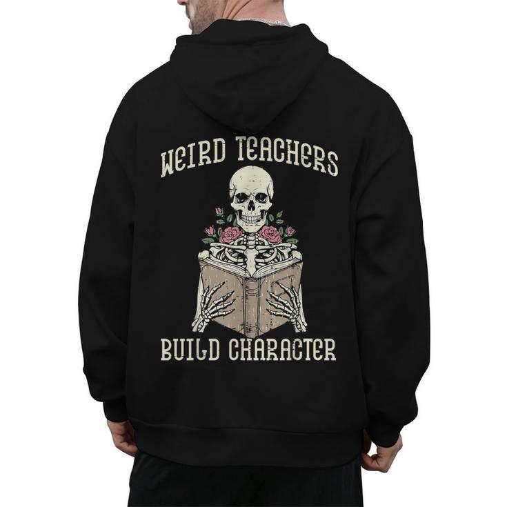 Halloween Weird Teachers Build Character Costume Men Women Men's Hoodie Back Print